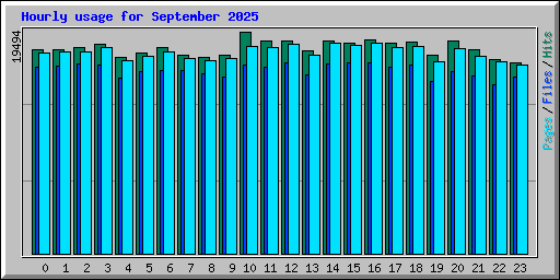 Hourly usage for September 2025